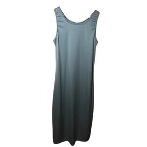 Gray Scoop Neck Sleeveless Maxi Bodycon Dress Women XXL